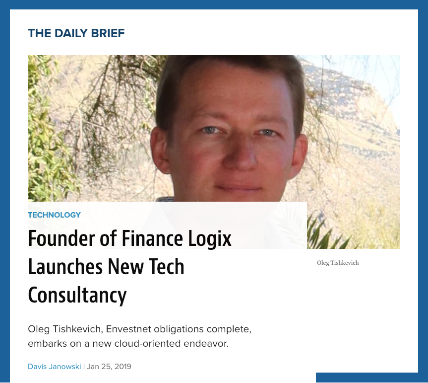 Founder of Finance Logix Launches New Tech Consultancy